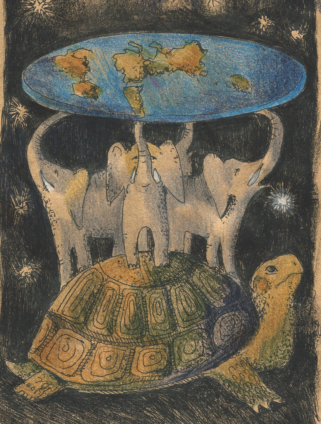 Мир на трех слонах. Плоский мир три слона. Земля на слонах. Земля на черепахе. Плоская земля на трех слонах и черепахе.